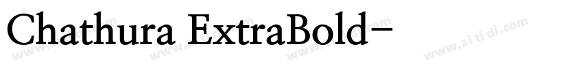 Chathura ExtraBold字体转换